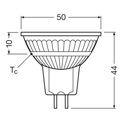 Ampoule LED spot dimmable MR16 GU5,3/5W/12V 4000K 36° IRC 90 - Ledvance