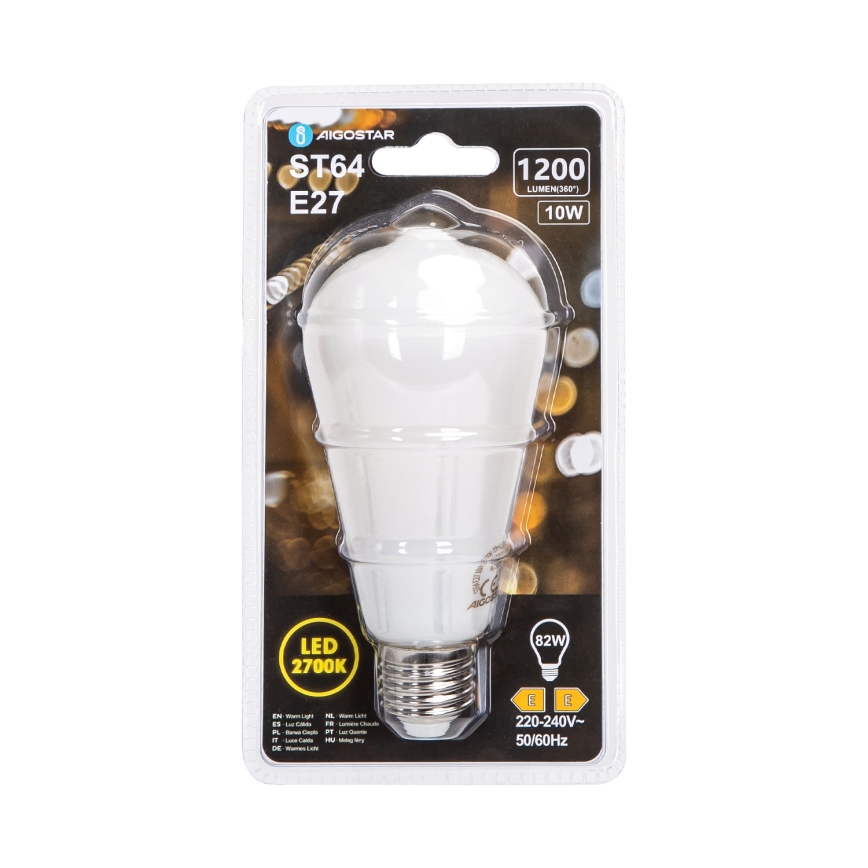 Ampoule LED ST64 E27/10W/230V 320° 2700K - Aigostar