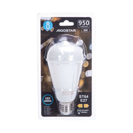 Ampoule LED ST64 E27/8W/230V 6500K - Aigostar