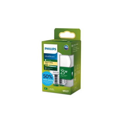 Ampoule LED ULTRAEFFICIENT Philips P45 E27/1,2W/230V 2700K