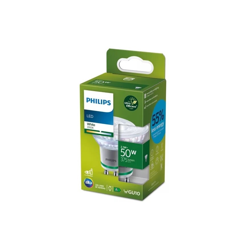 Ampoule LED ULTRAEFFICIENT Philips PAR16 GU10/2,1W/230V 3000K