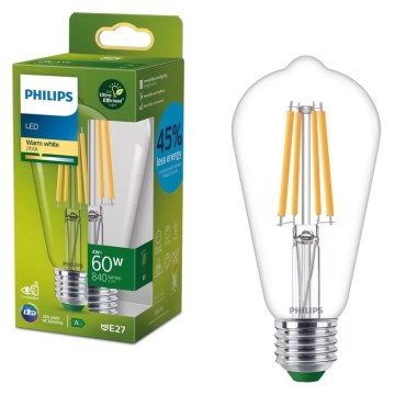 Ampoule LED ULTRAEFFICIENT VINTAGE Philips ST64 E27/4W/230V 2700K