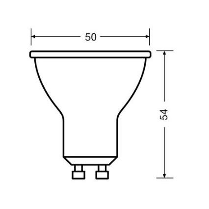 Ampoule LED VALUE PAR16 GU10/4,5W/230V 4000K 36° blanc - Osram