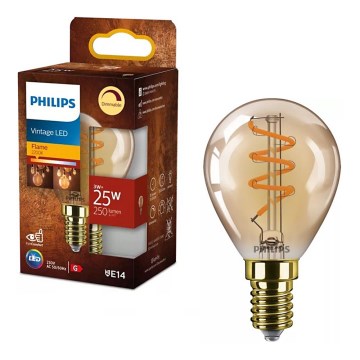 Ampoule LED VINTAGE Philips P45 E14/3W/230V 2200K