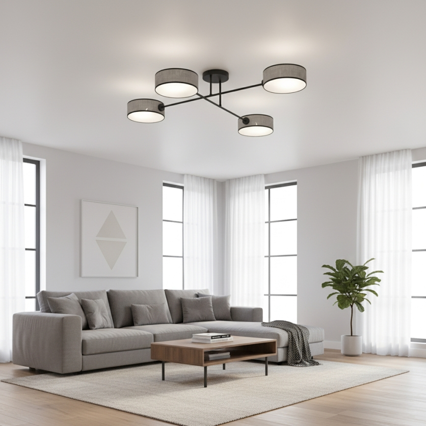 Anbau-Deckenleuchte MAGA 4xE14/10W/230V grau