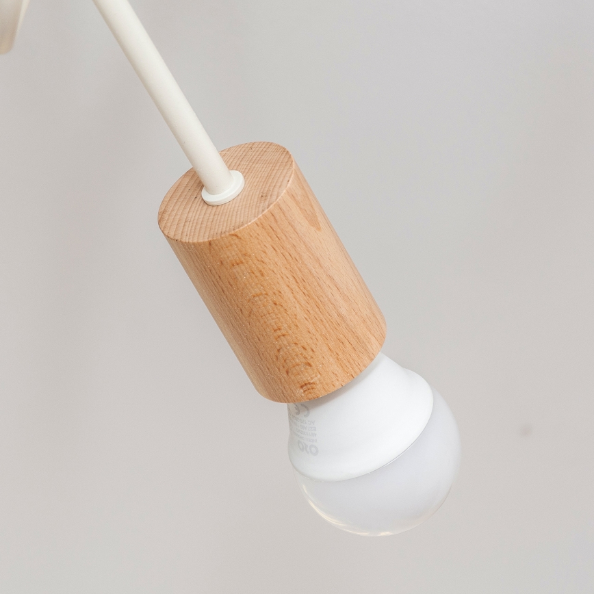 Anbau-Deckenleuchte OXFORD 2xE27/15W/230V Kiefer/cremefarben