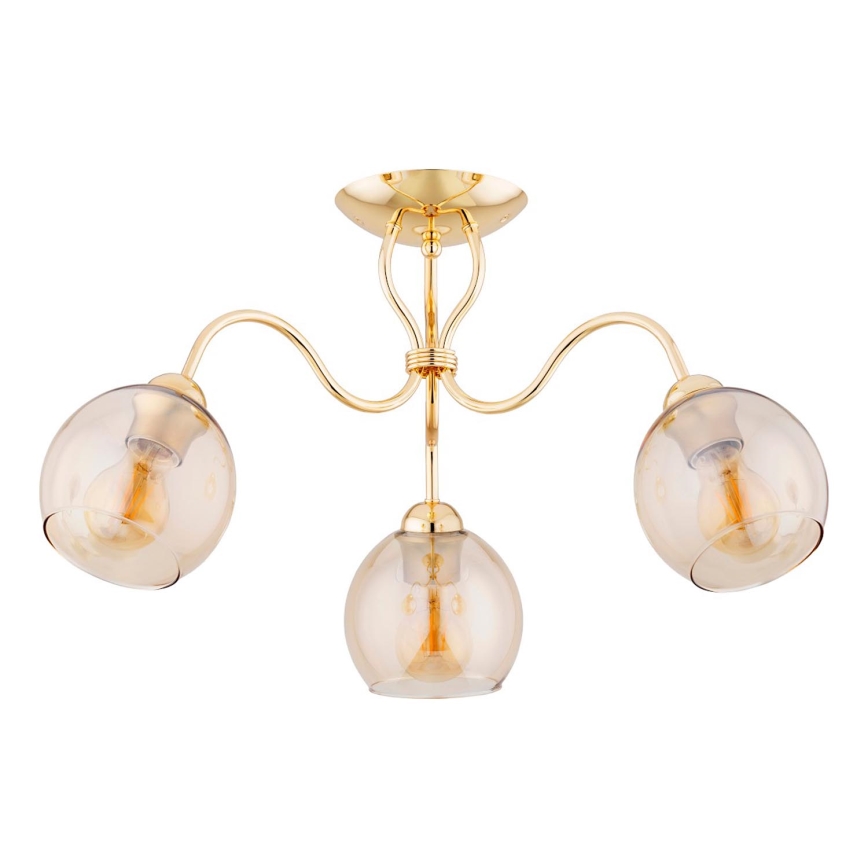 Anbauleuchte ARIEL 3xE27/15W/230V golden