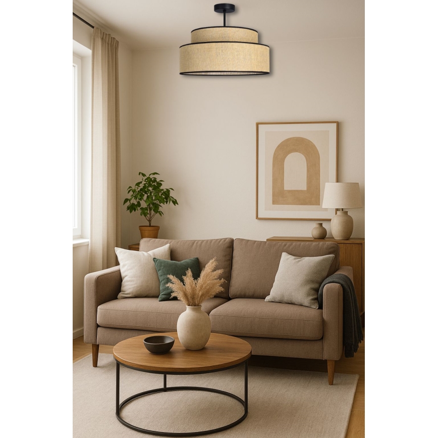 Anbauleuchte BOHO 1xE27/60W/230V beige