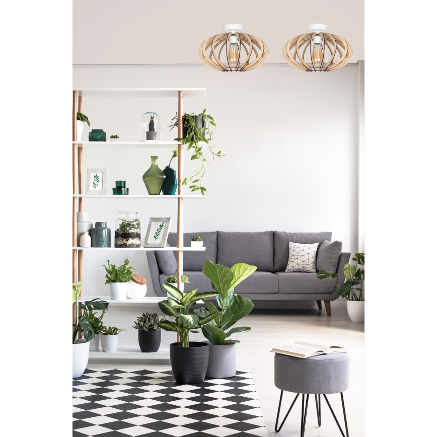 Anbauleuchte EARTH 1xE27/60W/230V weiß/beige