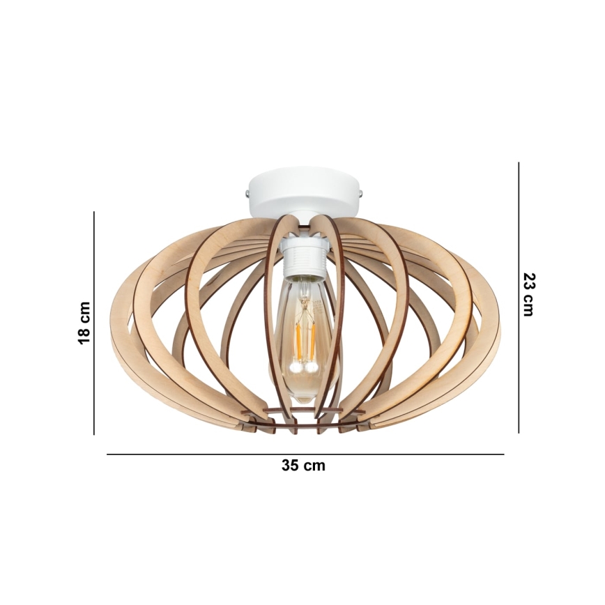 Anbauleuchte EARTH 1xE27/60W/230V weiß/beige