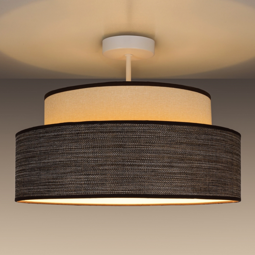 Anbauleuchte GRACE 1xE27/60W/230V cremefarben/braun