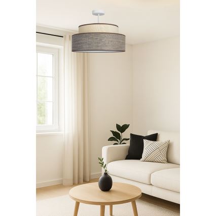 Anbauleuchte GRACE 1xE27/60W/230V cremefarben/braun