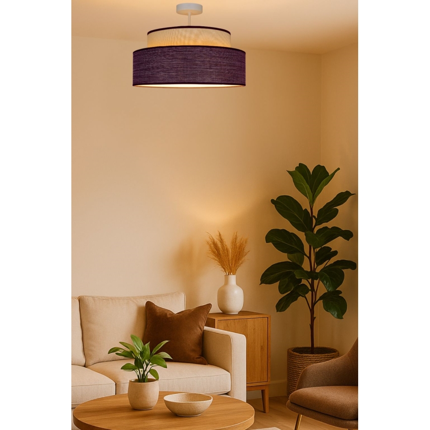 Anbauleuchte GRACE 1xE27/60W/230V cremefarben/braun
