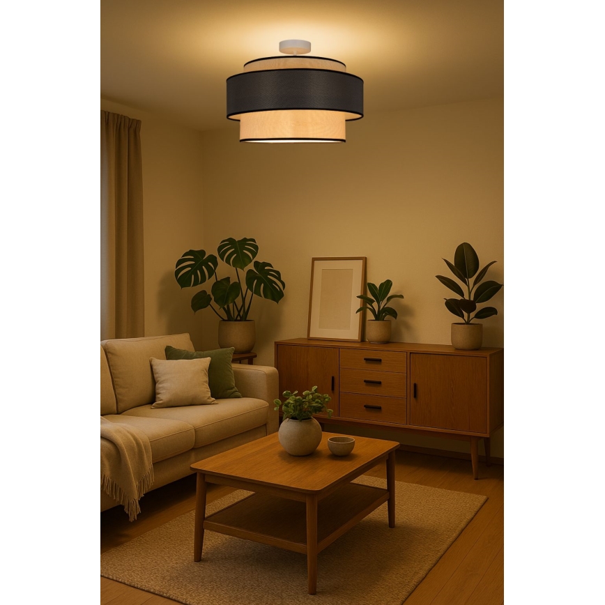 Anbauleuchte GRACE 1xE27/60W/230V cremefarben/grau