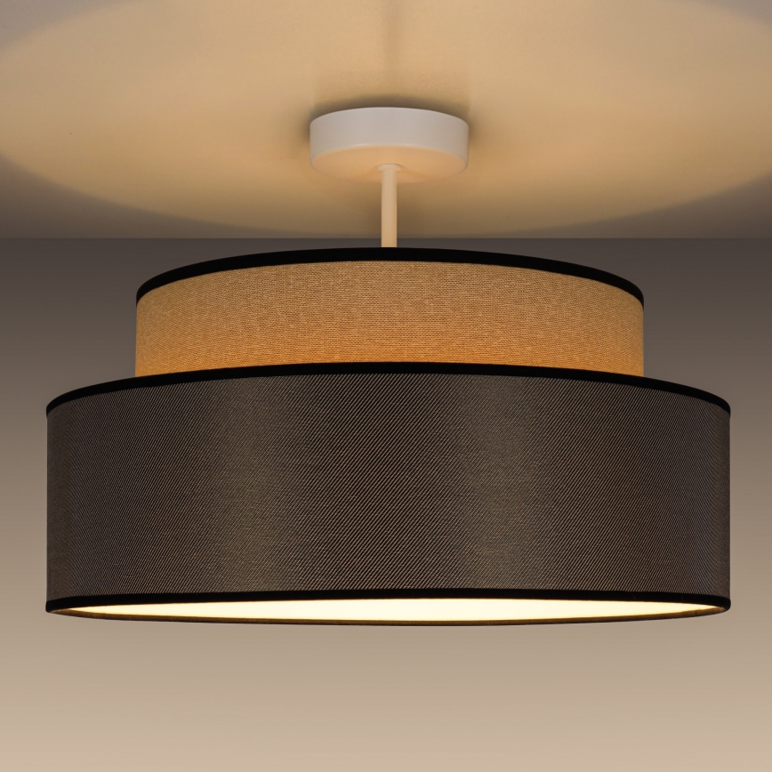 Anbauleuchte GRACE 1xE27/60W/230V d 40 cm beige/braun