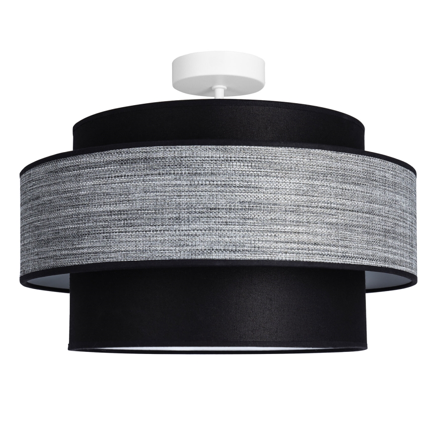 Anbauleuchte GRACE 1xE27/60W/230V d 40 cm schwarz/grau