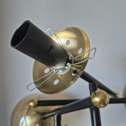 Anbauleuchte MALENA 6xE14/5W/230V golden/schwarz/rauchig beige