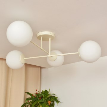 Anbauleuchte MOON 4xE27/15W/230V cremefarben