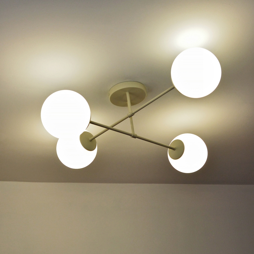 Anbauleuchte MOON 4xE27/15W/230V cremefarben