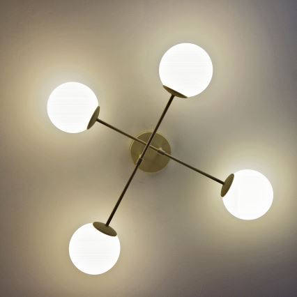 Anbauleuchte MOON 4xE27/15W/230V cremefarben