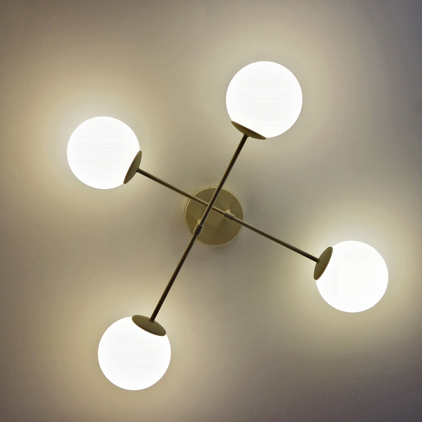 Anbauleuchte MOON 4xE27/15W/230V cremefarben