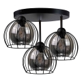 Anbauleuchte SOLO BLACK 3xE27/60W/230V d 30 cm