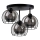 Anbauleuchte SOLO BLACK 3xE27/60W/230V d 30 cm