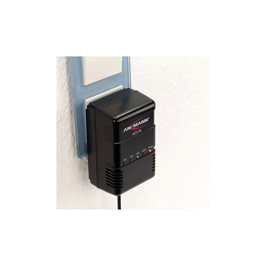 Ansmann 03723 ALCS 2-24A - Caricabatterie per batterie al piombo 2-24V/2,4-24Ah