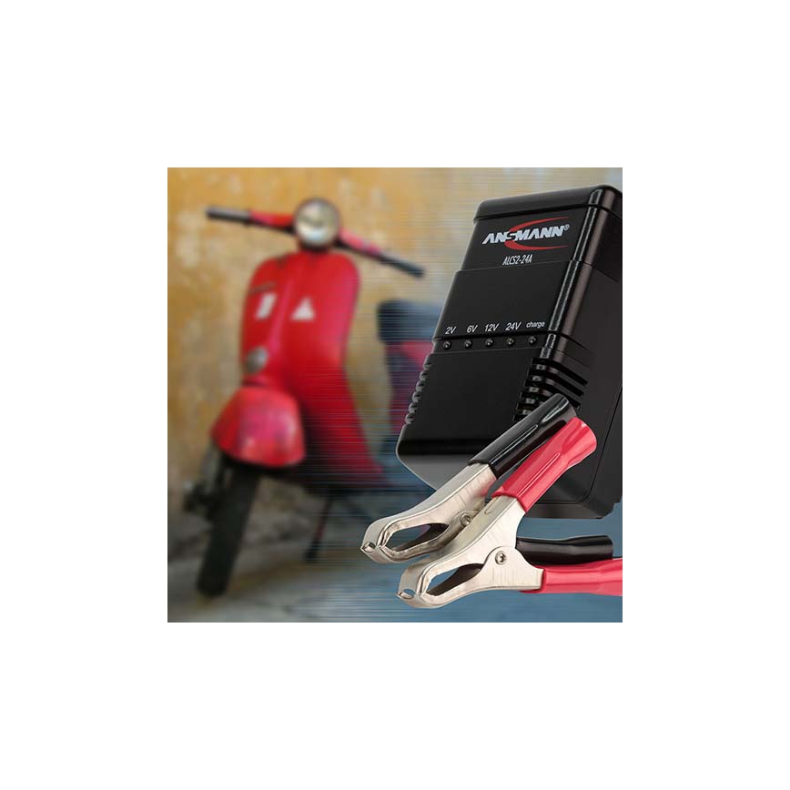 Ansmann 03723 ALCS 2-24A - Caricabatterie per batterie al piombo 2-24V/2,4-24Ah