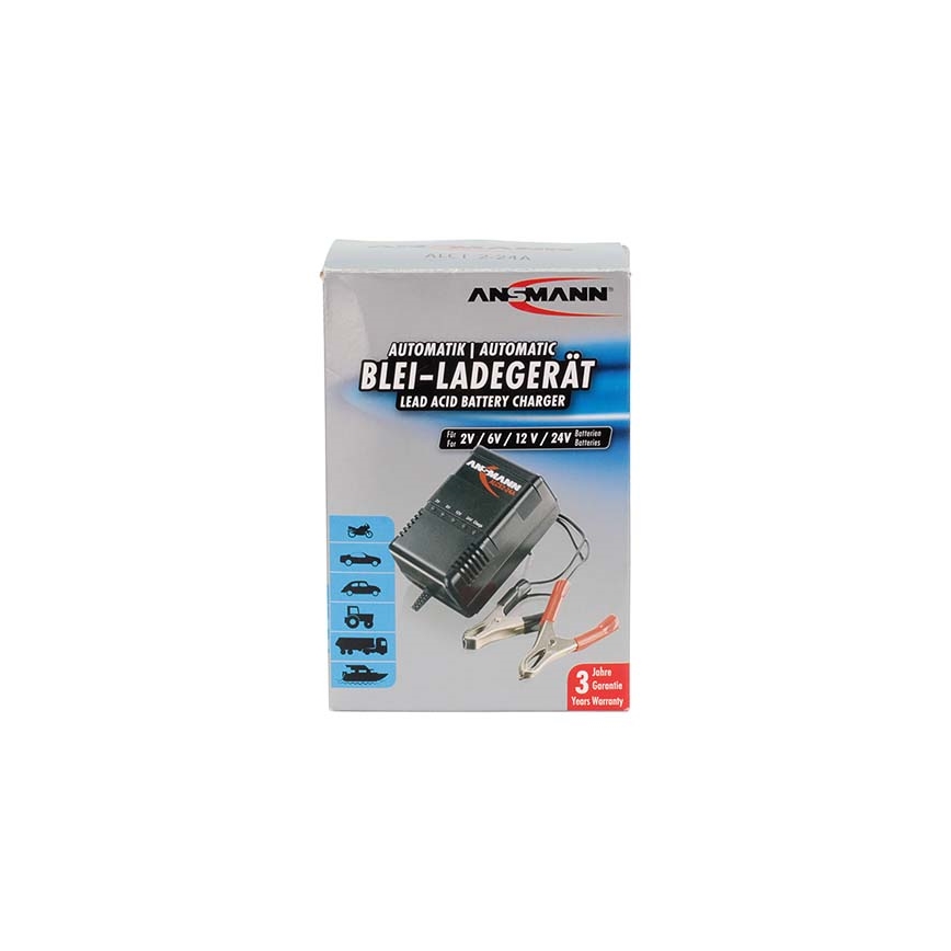 Ansmann 03723 ALCS 2-24A - Caricabatterie per batterie al piombo 2-24V/2,4-24Ah