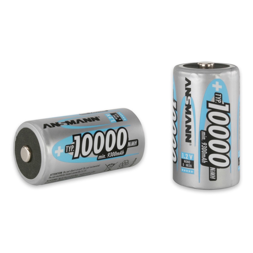 Ansmann Mono 2xD Typ 10000 min. 1,2V/9300 mAh Aufladbare Batterie