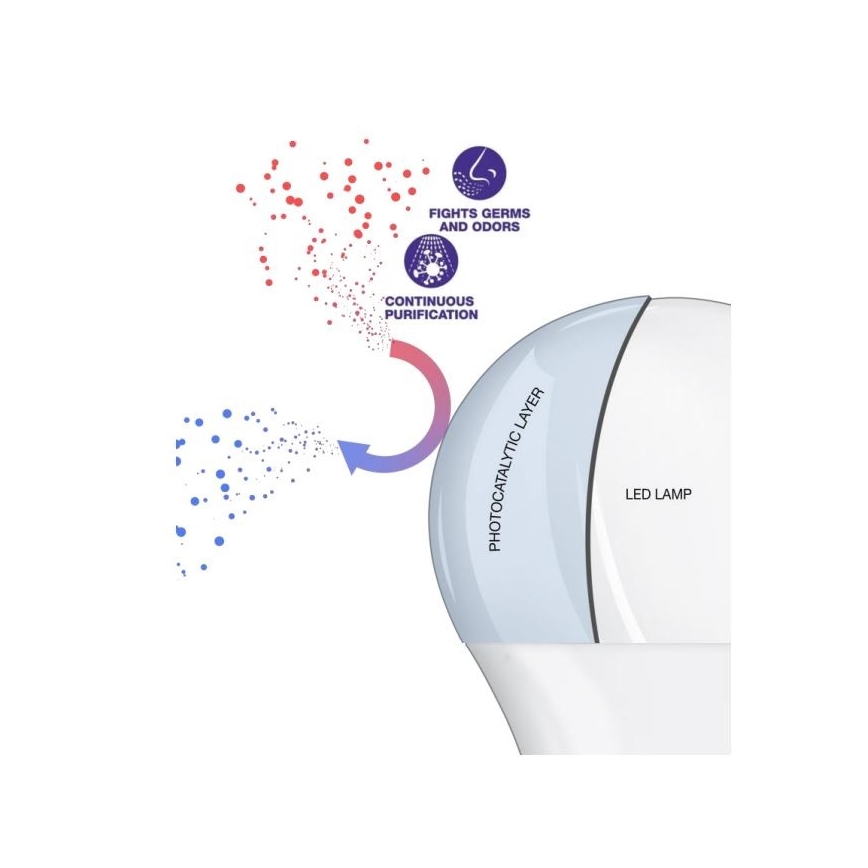 Antibakterielle LED-Glühbirne A60 E27/8,5W/230V 2700K - Osram