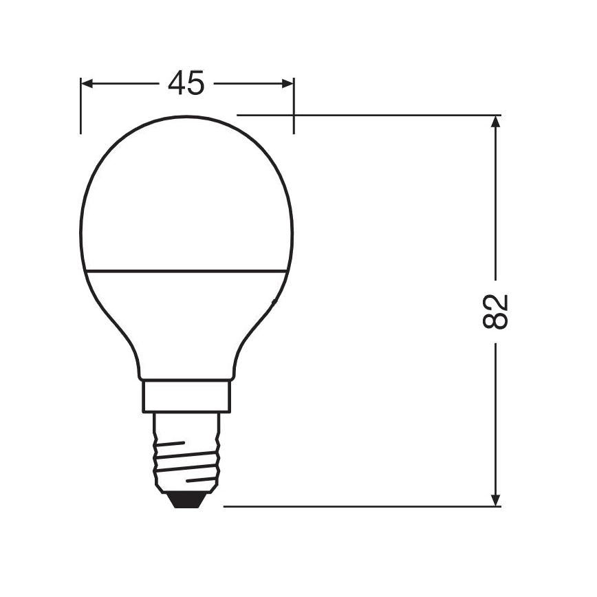 Antibakterielle LED-Glühbirne P40 E14/4,9W/230V 2700K - Osram
