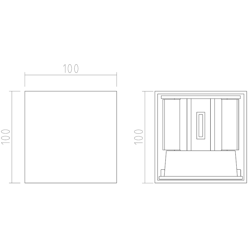 APLED - Applique a LED da esterno CUBE 2xLED/3W/230V IP65