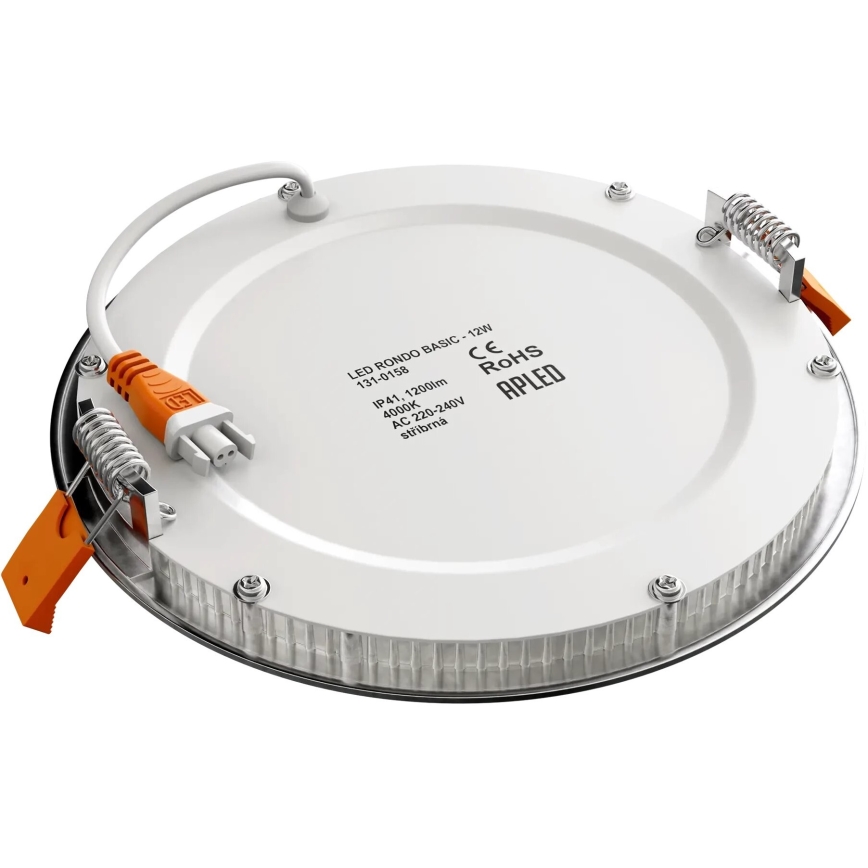 APLED - Lampada LED da incasso per bagni RONDO LED/12W/230V IP40 diametro 17 cm cromo opaco