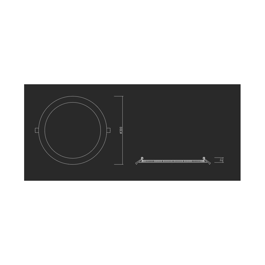 APLED - Lampada LED da incasso per bagni RONDO LED/24W/230V IP40 diametro 30 cm cromo opaco