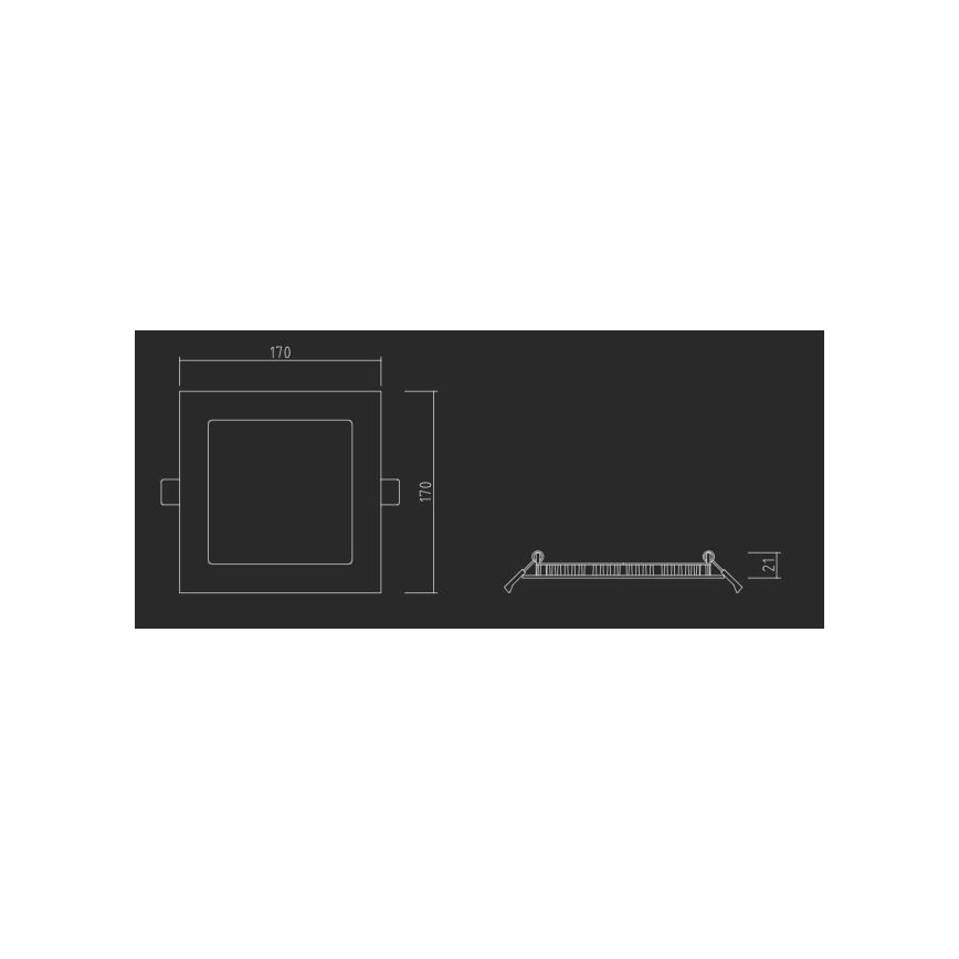 APLED - Lampada LED da incasso per bagni SQUARE LED/12W/230V IP40 17x17 cm bianco