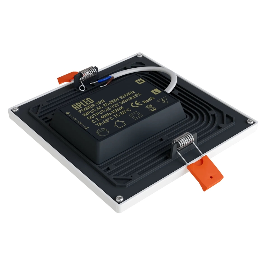 APLED - Lampada LED da incasso SQUARE SLIM LED/16W/230V 14,5x14,5 cm bianco