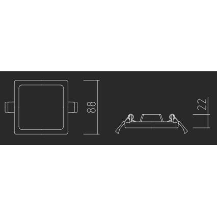 APLED - Lampada LED da incasso SQUARE SLIM LED/8W/230V 9x9 cm bianco