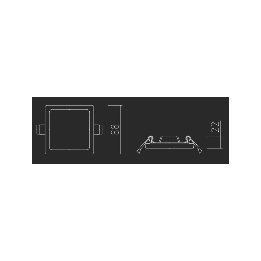 APLED - Lampada LED da incasso SQUARE SLIM LED/8W/230V 9x9 cm bianco