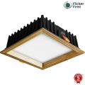 APLED - Lampada LED da incasso SQUARE WOODLINE LED/12W/230V 3000K 17x17 cm cenere legno solido