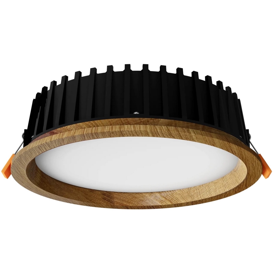 APLED - Lampada LED da incasso RONDO WOODLINE LED/12W/230V 3000K diametro 20 cm quercia legno solido