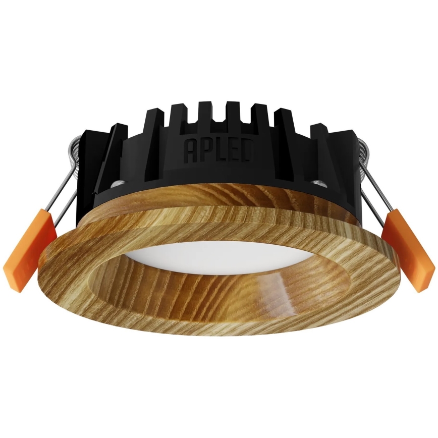 APLED - Lampada LED da incasso RONDO WOODLINE LED/3W/230V 3000K diametro 9 cm cenere legno solido