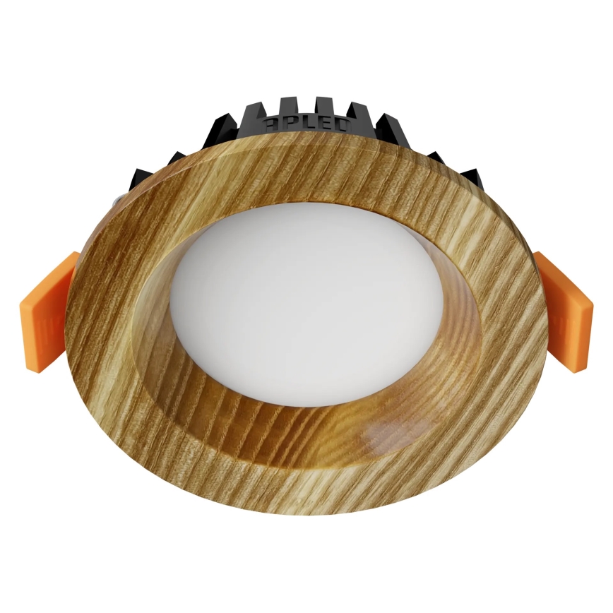 APLED - Lampada LED da incasso RONDO WOODLINE LED/3W/230V 4000K diametro 9 cm cenere legno solido