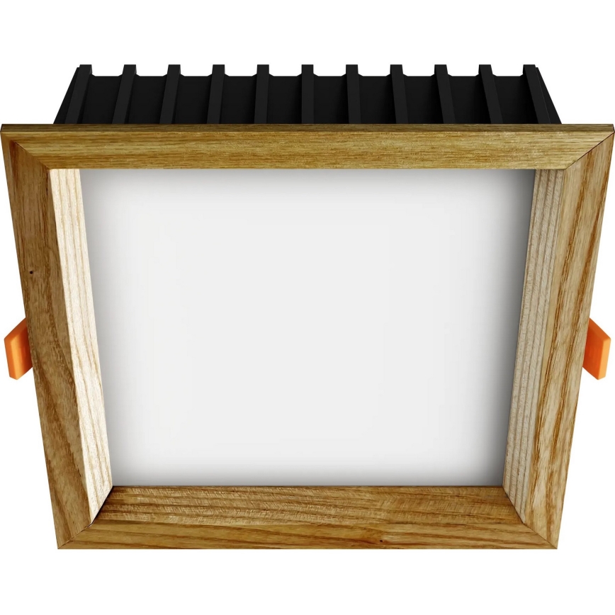 APLED - Lampada LED da incasso SQUARE WOODLINE LED/12W/230V 3000K 17x17 cm cenere legno solido