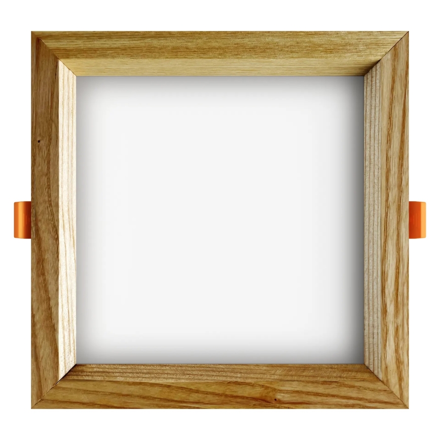 APLED - Lampada LED da incasso SQUARE WOODLINE LED/12W/230V 3000K 17x17 cm cenere legno solido