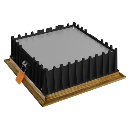 APLED - Lampada LED da incasso SQUARE WOODLINE LED/12W/230V 3000K 17x17 cm cenere legno solido