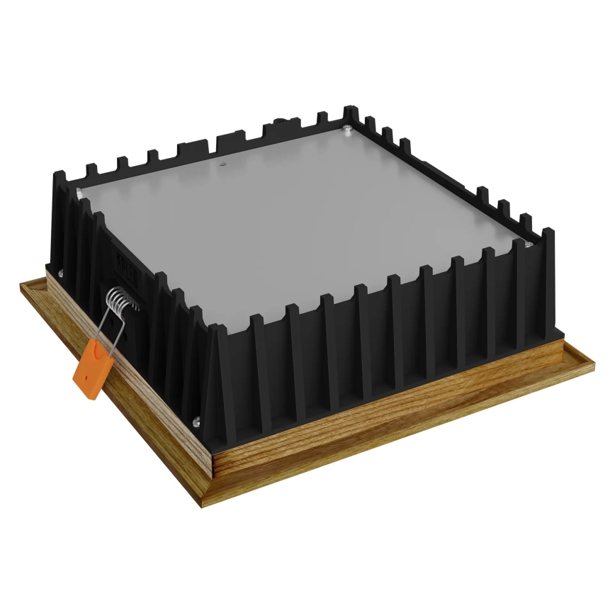 APLED - Lampada LED da incasso SQUARE WOODLINE LED/12W/230V 3000K 17x17 cm cenere legno solido