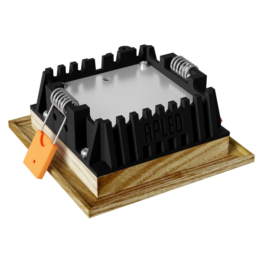 APLED - Lampada LED da incasso SQUARE WOODLINE LED/3W/230V 4000K 9x9 cm cenere legno solido