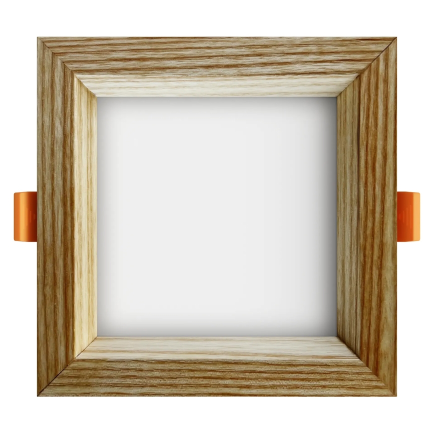 APLED - Lampada LED da incasso SQUARE WOODLINE LED/6W/230V 3000K 12x12 cm cenere legno solido
